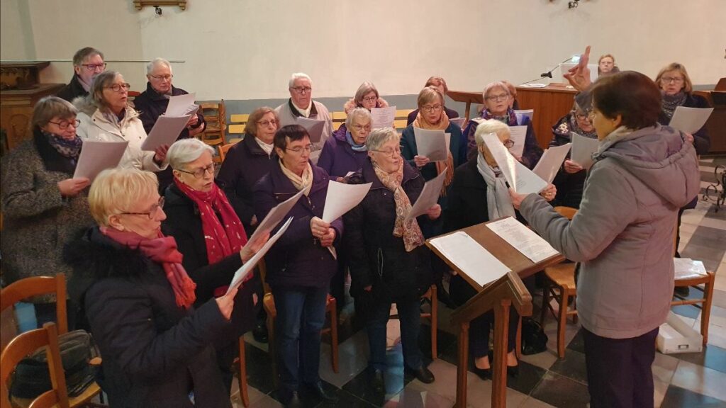 la chorale à l'oeuvre