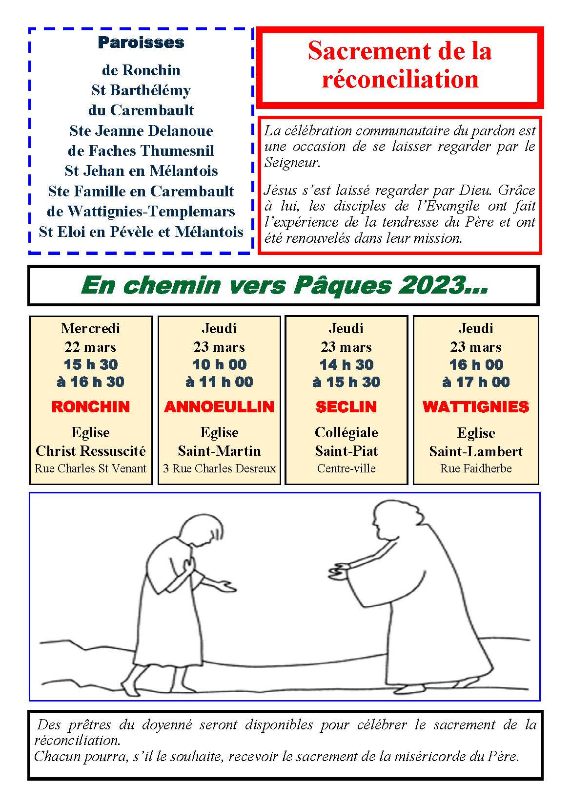 Horaires Sacrement de réconcilation