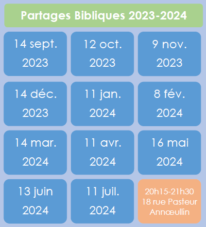 horaires partages bibliques 2023-2024