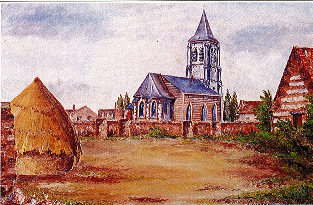 vue de l'église de Camphin
